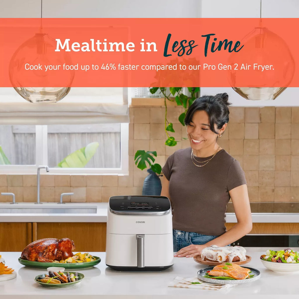 Cosori 6Qt Turboblaze Smart Air Fryer Cream