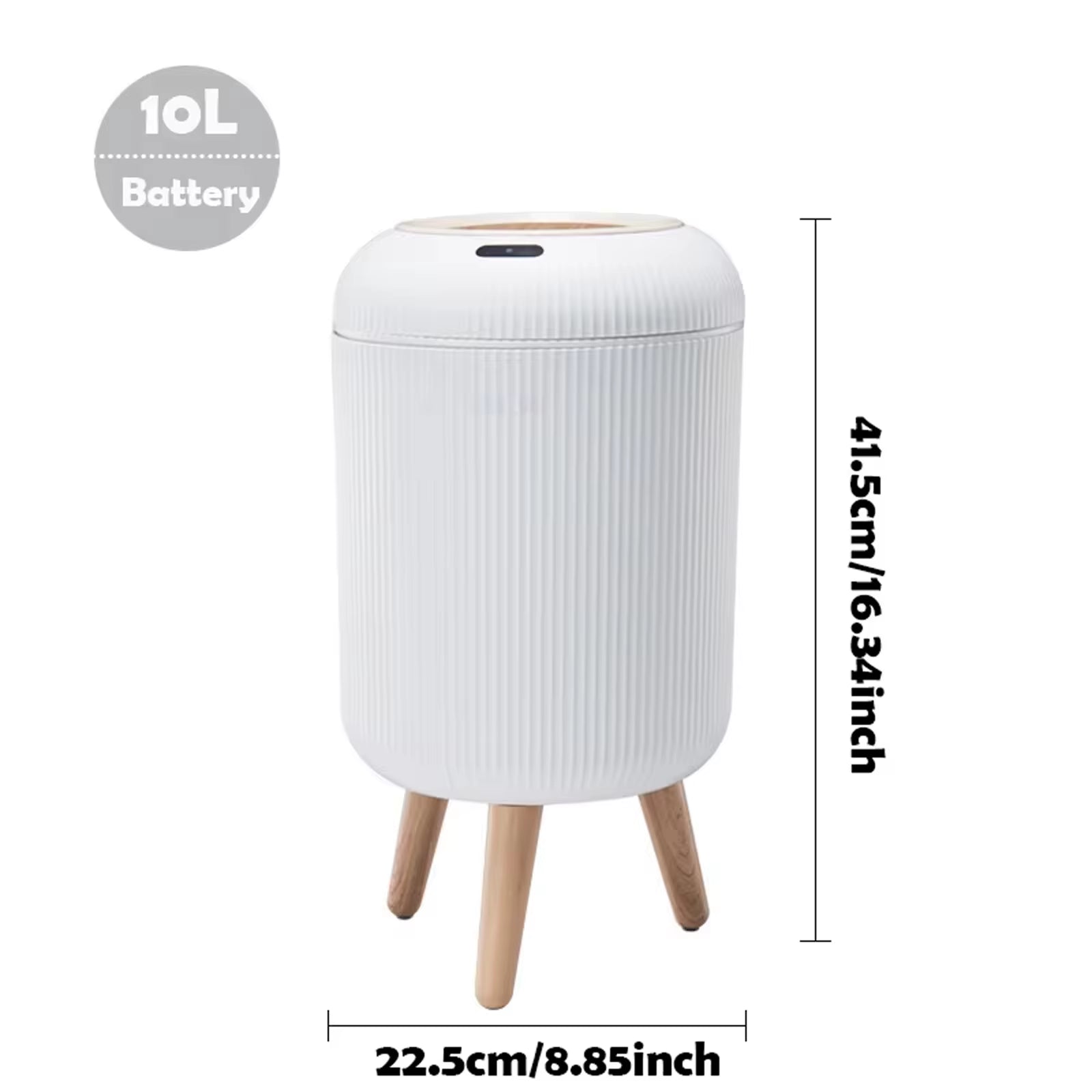 Automatic Trash Can with Lid, Small Plastic Smart Trash Can, Motion Sensor Trash Can for Bedroom, Bathroom, Kitchen, Office